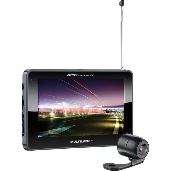Navegador GPS 5 Tracker III com Câmera de Ré/TV/Rádio FM GP037 Preto (56369)