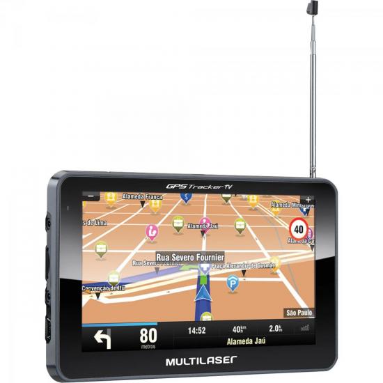 Navegador GPS 5 Tracker III com Câmera de Ré/TV/Rádio FM GP037 Preto por 0,00 à vista no boleto/pix ou parcele em até 1x sem juros. Compre na loja Mundomax!
