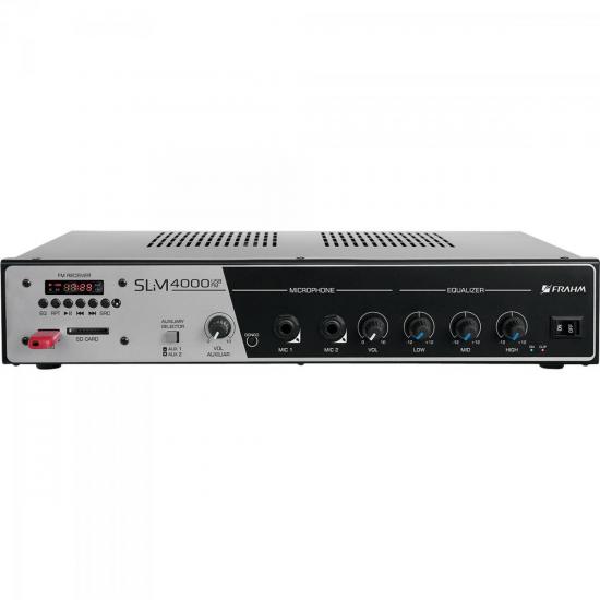 Amplificador para até 50 Caixas SLIM 4000 USB FM FRAHM (56404)