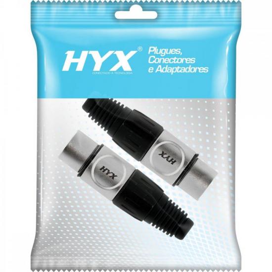 Conector XLR Fêmea 3 Pólos Niquelado HX009F HYX (56421)