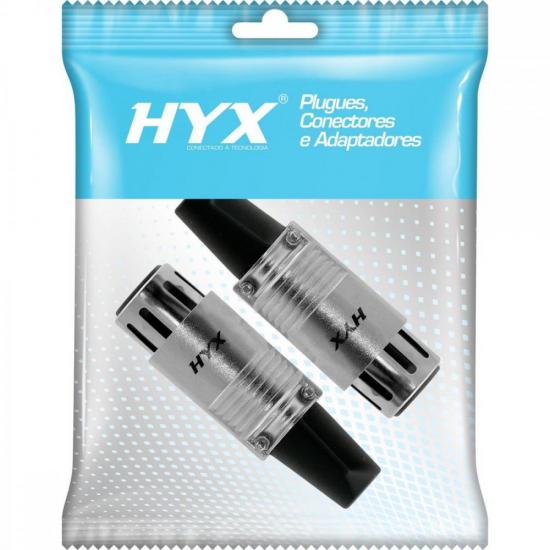Conector XLR Fêmea 3 Pólos Niquelado HX028F HYX (56423)
