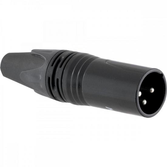 Conector XLR Macho 3 Pólos Niquelado HX081M Preto HYX por 24,00 à vista no boleto/pix ou parcele em até 1x sem juros. Compre na loja Mundomax!