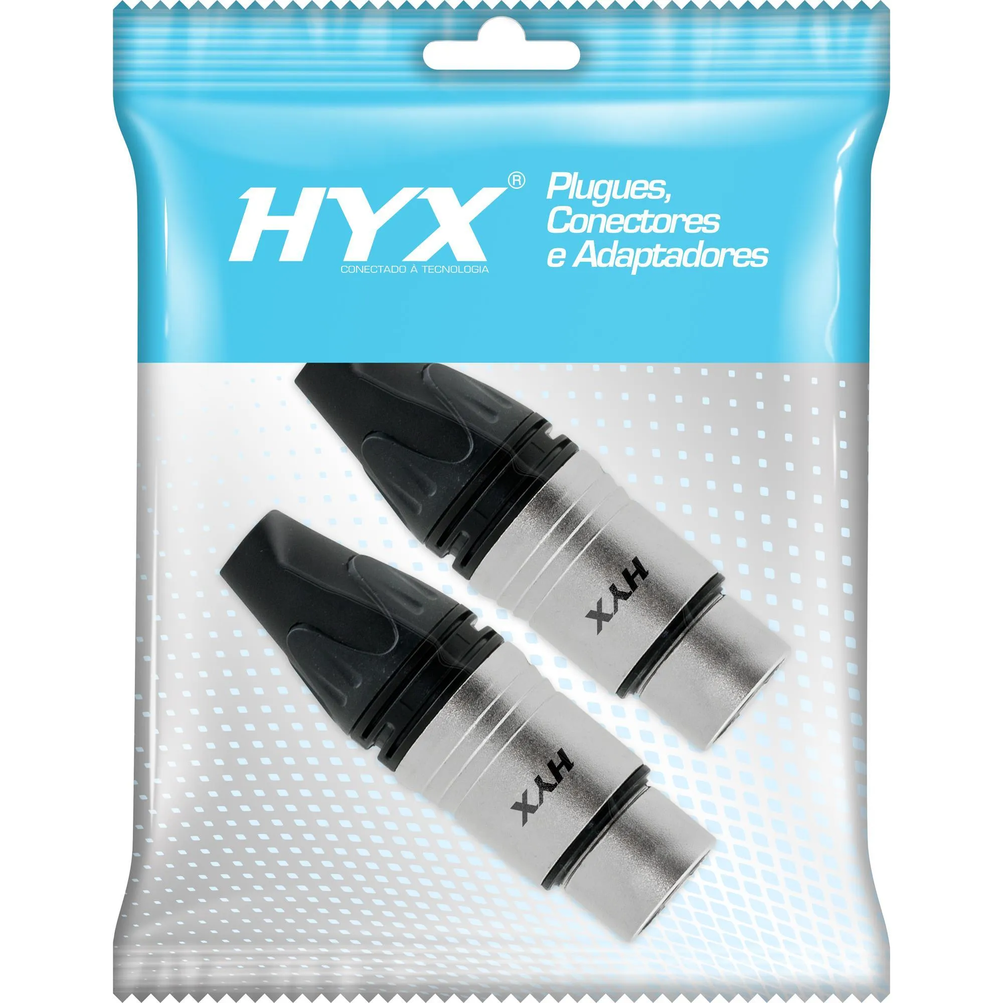 Conector XLR Fêmea 3 Pólos Niquelado HX082F HYX (56427)