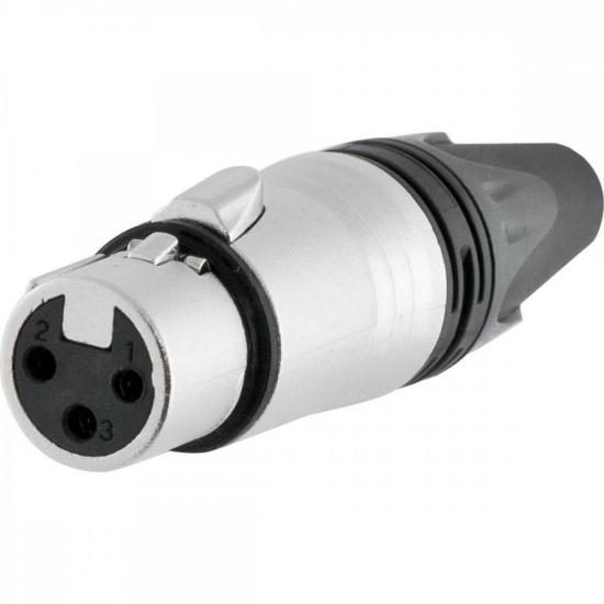 Conector XLR Fêmea 3 Pólos Niquelado HX082F HYX por 20,99 à vista no boleto/pix ou parcele em até 1x sem juros. Compre na loja Mundomax!