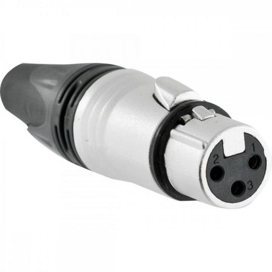 Conector XLR Fêmea 3 Pólos Niquelado HX082F HYX por 20,99 à vista no boleto/pix ou parcele em até 1x sem juros. Compre na loja Mundomax!