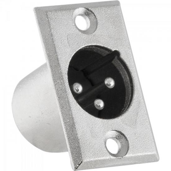Conector XLR Macho Painel 3 Pólos Niquelado HX039M HYX por 5,00 à vista no boleto/pix ou parcele em até 1x sem juros. Compre na loja Mundomax!