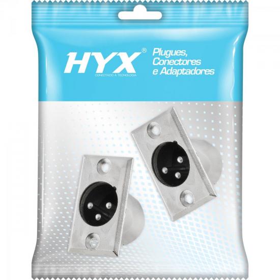 Conector XLR Macho Painel 3 Pólos Niquelado HX039M HYX por 5,00 à vista no boleto/pix ou parcele em até 1x sem juros. Compre na loja Mundomax!