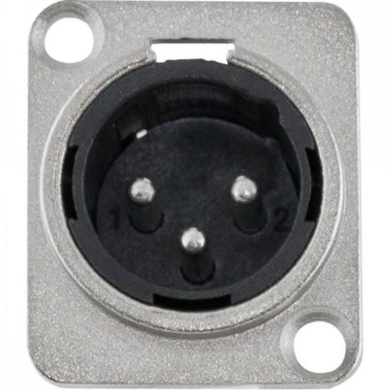 Conector XLR Macho Painel 3 Pólos Niquelado HX048M HYX por 19,00 à vista no boleto/pix ou parcele em até 1x sem juros. Compre na loja Mundomax!