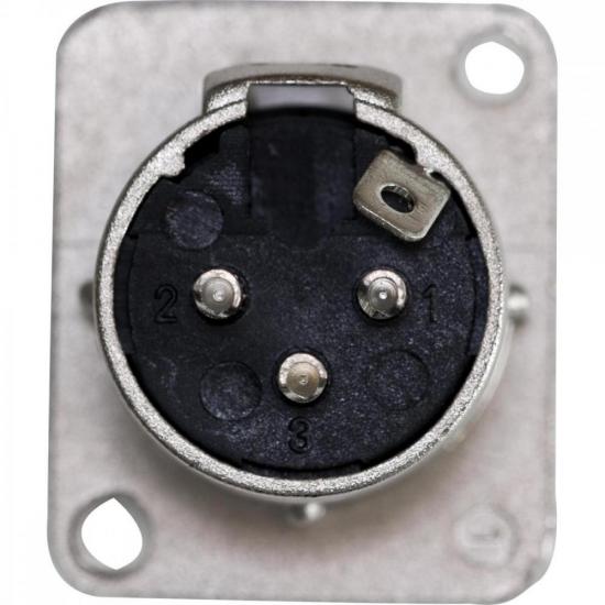 Conector XLR Macho Painel 3 Pólos Niquelado HX048M HYX por 19,00 à vista no boleto/pix ou parcele em até 1x sem juros. Compre na loja Mundomax!