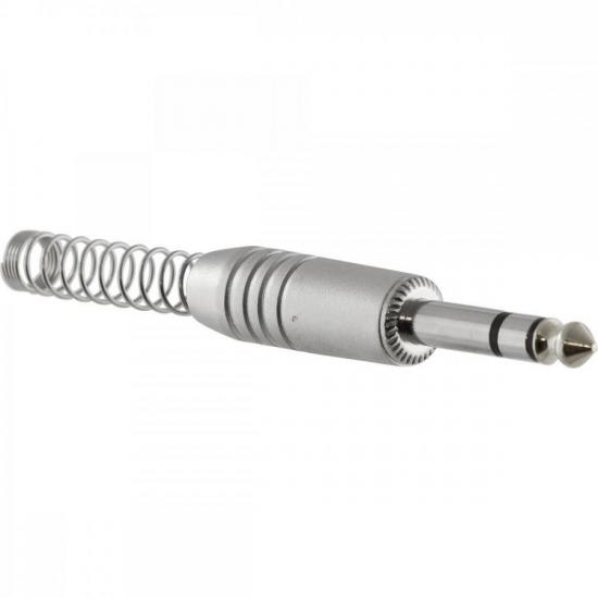 Conector P10 Macho Estéreo Niquelado HJ009S Prata HYX por 9,99 à vista no boleto/pix ou parcele em até 1x sem juros. Compre na loja Mundomax!