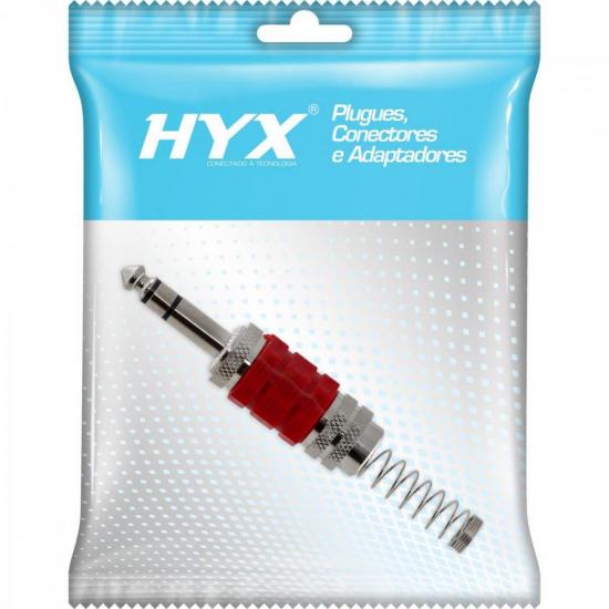 Conector P10 Macho Estéreo Niquelado HJ018S Vermelho HYX por 5,99 à vista no boleto/pix ou parcele em até 1x sem juros. Compre na loja Mundomax!