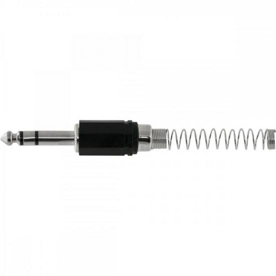 Conector P10 Macho Estéreo Liga De Zinco HJ019S Preto HYX por 9,99 à vista no boleto/pix ou parcele em até 1x sem juros. Compre na loja Mundomax!