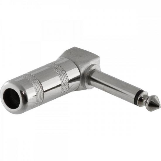 Conector P10 Mono 90º Niquelado HJ029M HYX por 20,99 à vista no boleto/pix ou parcele em até 1x sem juros. Compre na loja Mundomax!