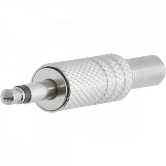 Conector P2 Mono Niquelado HJ037M HYX por 7,00 à vista no boleto/pix ou parcele em até 1x sem juros. Compre na loja Mundomax!