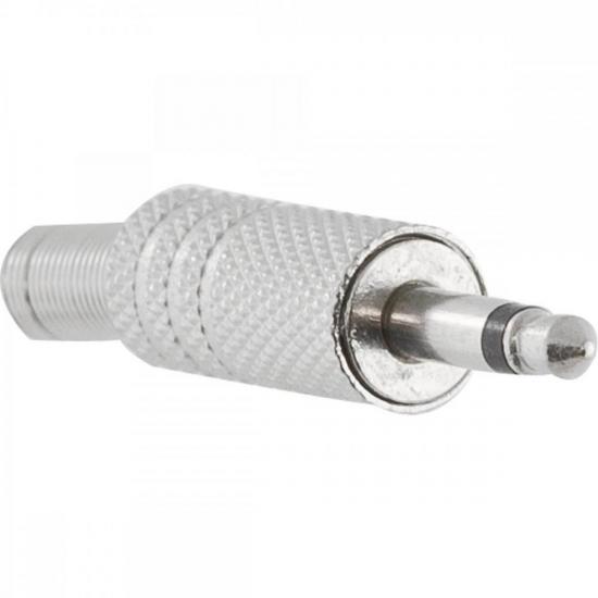 Conector P2 Mono Niquelado HJ037M HYX por 7,00 à vista no boleto/pix ou parcele em até 1x sem juros. Compre na loja Mundomax!