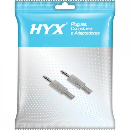 Conector P2 Estéreo Niquelado HJ037S Prata HYX (56451)