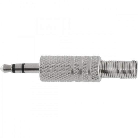 Conector P2 Estéreo Niquelado HJ037S Prata HYX por 11,00 à vista no boleto/pix ou parcele em até 1x sem juros. Compre na loja Mundomax!