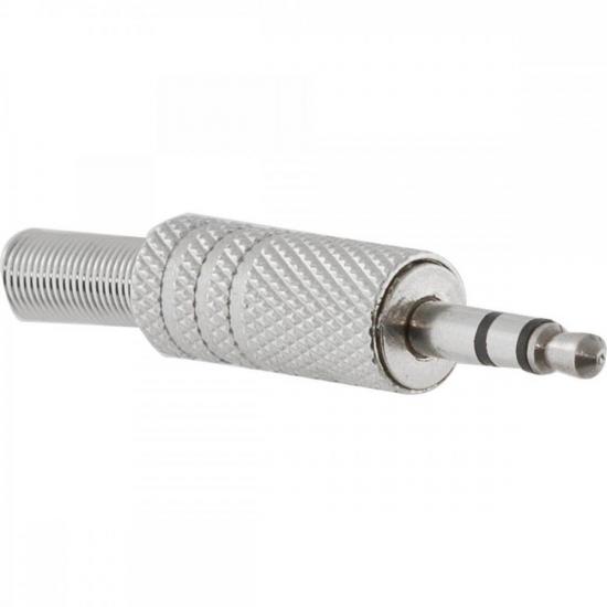 Conector P2 Estéreo Niquelado HJ037S Prata HYX por 11,00 à vista no boleto/pix ou parcele em até 1x sem juros. Compre na loja Mundomax!