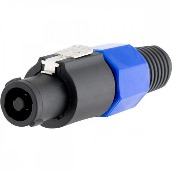 Conector Speakon Macho 4 Pólos HP002 Preto HYX por 14,00 à vista no boleto/pix ou parcele em até 1x sem juros. Compre na loja Mundomax!