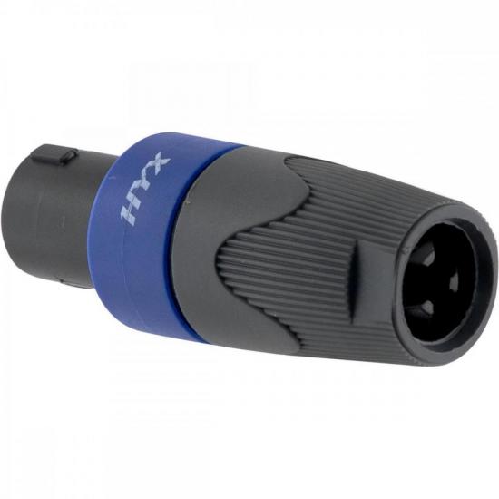 Conector Speakon Macho 4 Pólos HP005 Preto HYX por 26,00 à vista no boleto/pix ou parcele em até 1x sem juros. Compre na loja Mundomax!