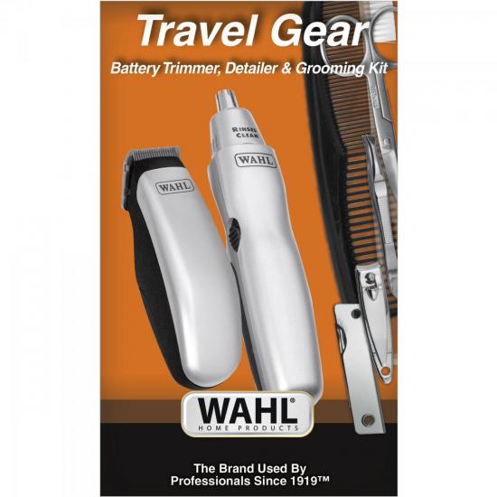 Kit de Cuidados Masculinos TRAVEL GEAR Prata e Preto WAHL por 0,00 à vista no boleto/pix ou parcele em até 1x sem juros. Compre na loja Mundomax!