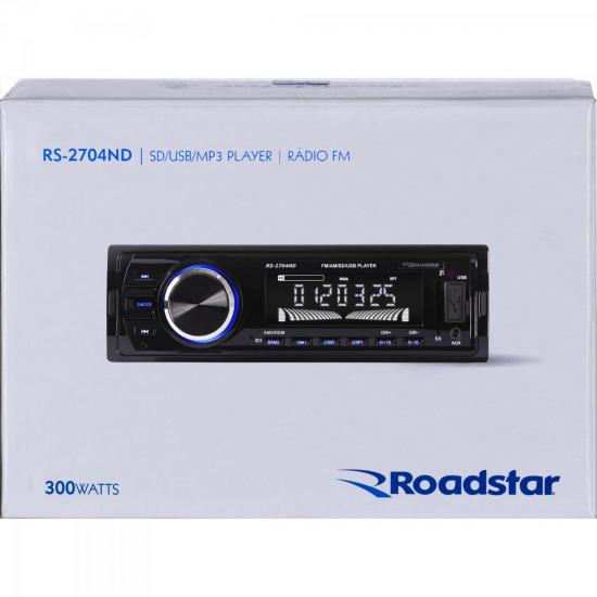 Auto Rádio USB/SD/AUX/FM/AM RS-2704ND ROADSTAR por 0,00 à vista no boleto/pix ou parcele em até 1x sem juros. Compre na loja Mundomax!