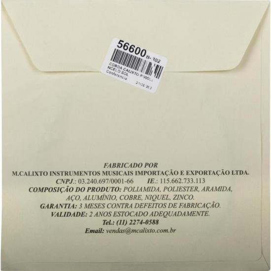 Corda Calixto para Violoncelo Sol por 170,00 à vista no boleto/pix ou parcele em até 6x sem juros. Compre na loja Mundomax!