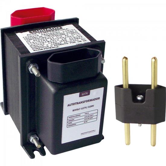 Auto Transformador Universal 127/220VAC e 220/127VAC 100VA F01799 Preto por 0,00 à vista no boleto/pix ou parcele em até 1x sem juros. Compre na loja Mundomax!
