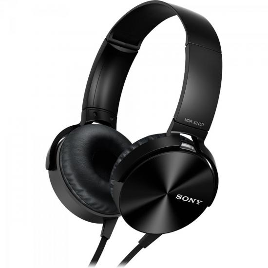 Fone de Ouvido com Microfone MDR-XB450AP EXTRA BASS Preto SONY por 0,00 à vista no boleto/pix ou parcele em até 1x sem juros. Compre na loja Mundomax!