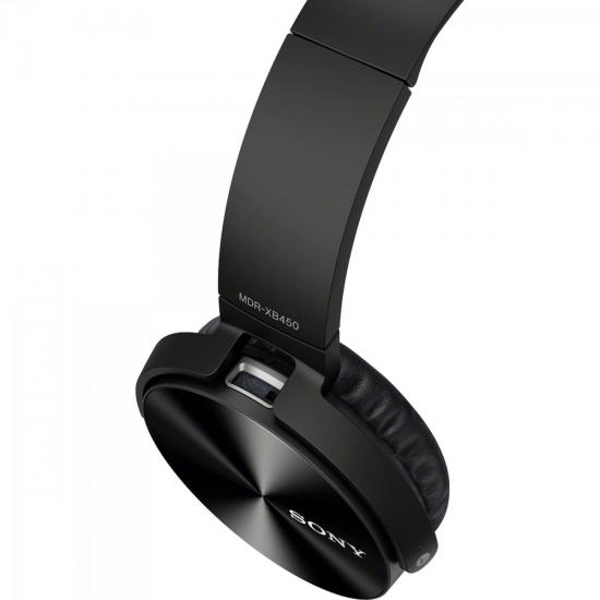 Fone de Ouvido com Microfone MDR-XB450AP EXTRA BASS Preto SONY por 0,00 à vista no boleto/pix ou parcele em até 1x sem juros. Compre na loja Mundomax!
