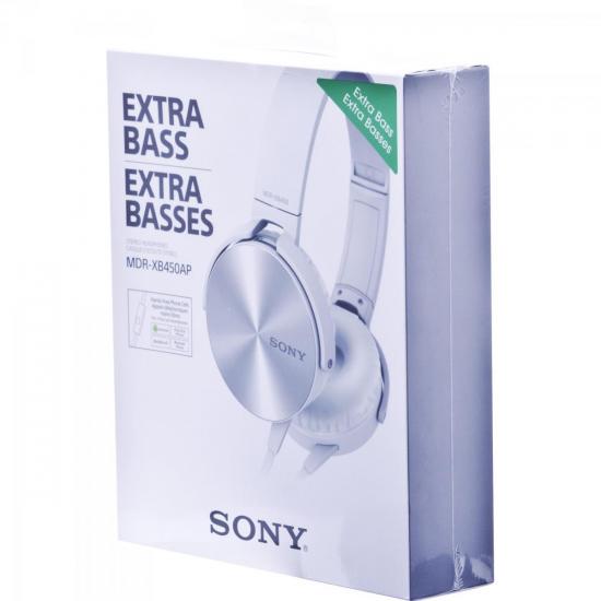 Fone de Ouvido com Microfone MDR-XB450AP EXTRA BASS Preto SONY por 0,00 à vista no boleto/pix ou parcele em até 1x sem juros. Compre na loja Mundomax!