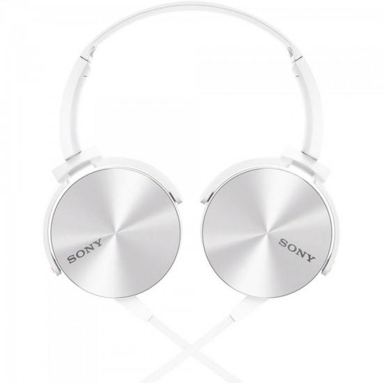 Fone de Ouvido com Microfone MDR-XB450AP EXTRA BASS Branco SONY por 0,00 à vista no boleto/pix ou parcele em até 1x sem juros. Compre na loja Mundomax!