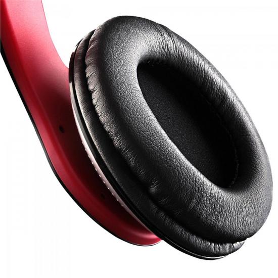 Headset com Alça e Microfone Dobrável e Removível K830 Preto e Vermelho por 0,00 à vista no boleto/pix ou parcele em até 1x sem juros. Compre na loja Mundomax!