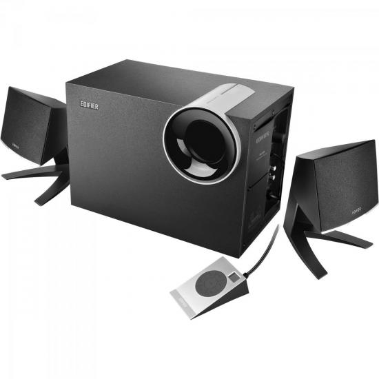 Caixa Multimídia 2.1 com Subwoofer 30W M1386B Preto/Prata por 0,00 à vista no boleto/pix ou parcele em até 1x sem juros. Compre na loja Mundomax!