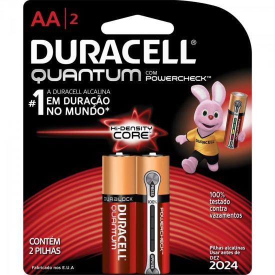 Pilha Alcalina AA QUANTUM DURACELL por 0,00 à vista no boleto/pix ou parcele em até 1x sem juros. Compre na loja Mundomax!
