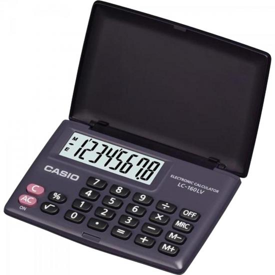 Calculadora de Bolso Casio LC-160LV 8 Dígitos Preta (56741)