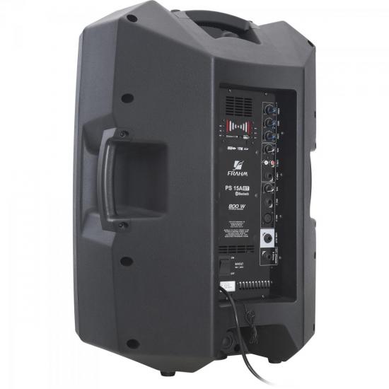 Caixa Acústica Ativa 15\" 300W RMS PS15ABT Preto FRAHM por 0,00 à vista no boleto/pix ou parcele em até 1x sem juros. Compre na loja Mundomax!