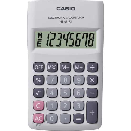 Calculadora de Bolso Casio HL815L 8 Dígitos Branca por 28,99 à vista no boleto/pix ou parcele em até 1x sem juros. Compre na loja Mundomax!