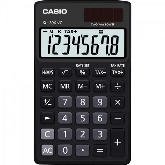 Calculadora de Bolso 8 Dígitos SL300NC Preta CASIO (56773)