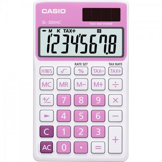 Calculadora de Bolso 8 Dígitos SL300NC Rosa CASIO (56774)