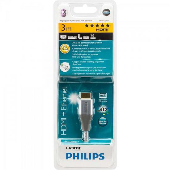 Cabo HDMI com Ethernet 3,0m 3D SWV3433S PHILIPS por 0,00 à vista no boleto/pix ou parcele em até 1x sem juros. Compre na loja Mundomax!