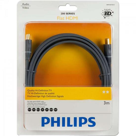Cabo HDMI Flat 3,0m 3D SWV4437S Cinza PHILIPS por 0,00 à vista no boleto/pix ou parcele em até 1x sem juros. Compre na loja Mundomax!