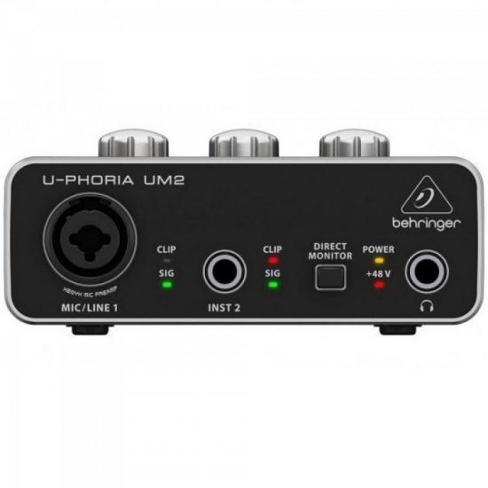 Interface de Áudio UM2 Preta BEHRINGER por 819,99 à vista no boleto/pix ou parcele em até 10x sem juros. Compre na loja Mundomax!