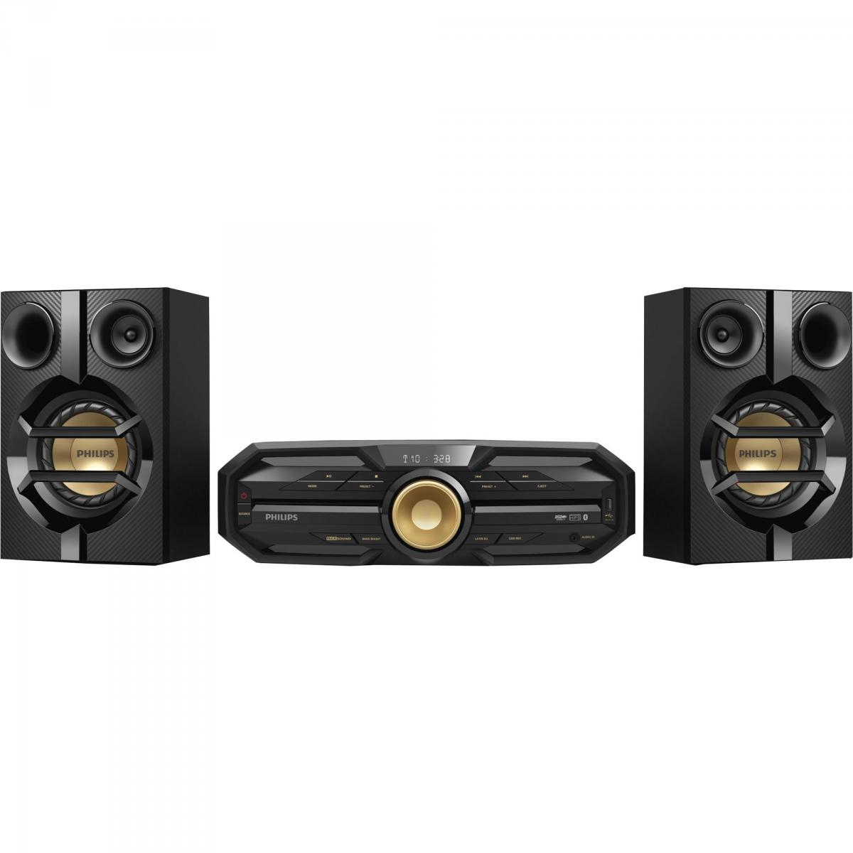 Mini Hi-Fi System 240W RMS Bivolt FX20X/78 Preto/Dourado PHILIPS