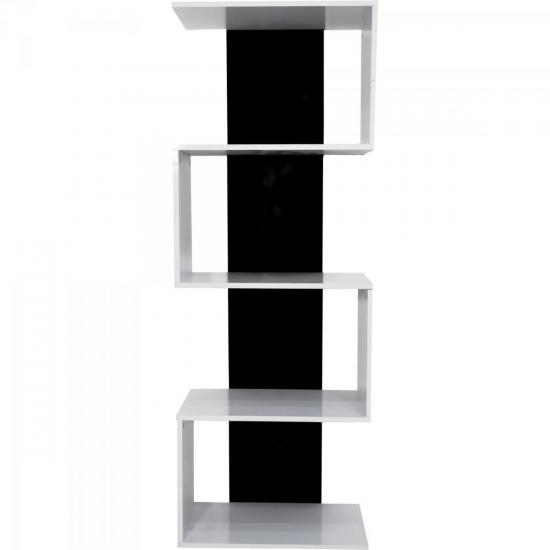 Estante Decorativa LIFE Branca/Preta MULTIVISÃO por 0,00 à vista no boleto/pix ou parcele em até 1x sem juros. Compre na loja Mundomax!