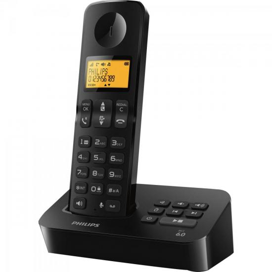 Telefone sem Fio com ID/Secretária Eletrônica/Viva-Voz D2151B/BR Preto por 0,00 à vista no boleto/pix ou parcele em até 1x sem juros. Compre na loja Mundomax!