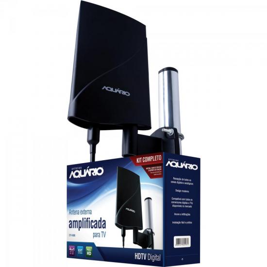 Antena Externa TV VHF/UHF/FM/HDTV Digital DTV-5600 AQUÁRIO por 0,00 à vista no boleto/pix ou parcele em até 1x sem juros. Compre na loja Mundomax!