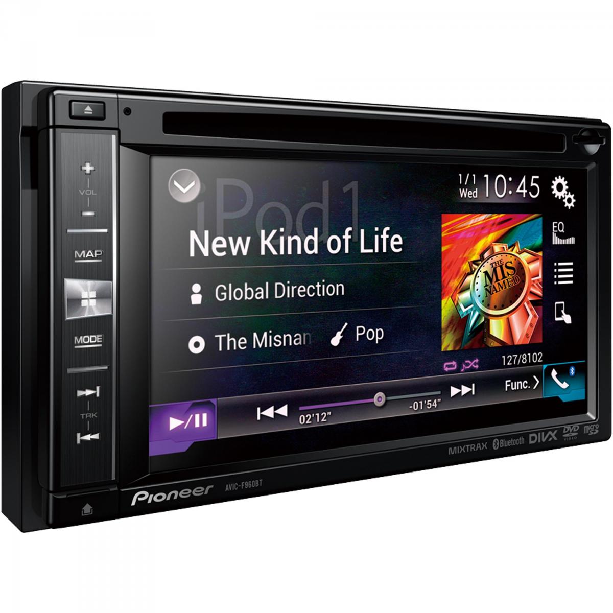 Auto Rádio DVD/CD/USB/SD/BT com GPS Touch Screen AVICF960BT