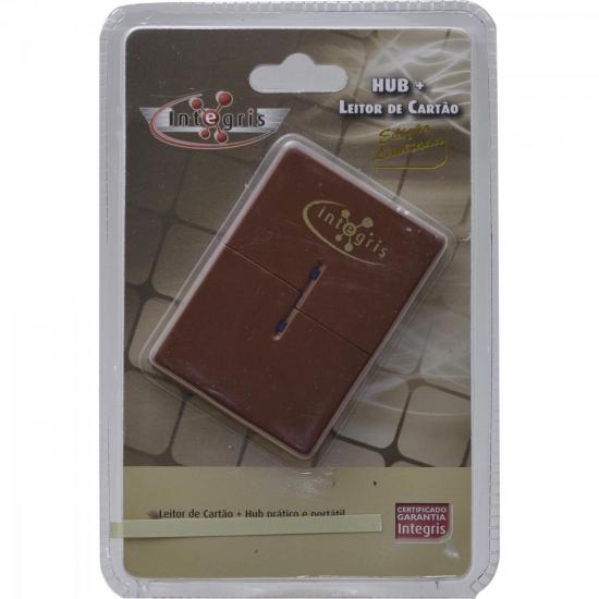 Hub + Leitor de Cartão AV100 Marrom INTEGRIS por 0,00 à vista no boleto/pix ou parcele em até 1x sem juros. Compre na loja Mundomax!