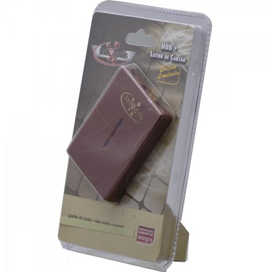 Hub + Leitor de Cartão AV100 Marrom INTEGRIS por 0,00 à vista no boleto/pix ou parcele em até 1x sem juros. Compre na loja Mundomax!